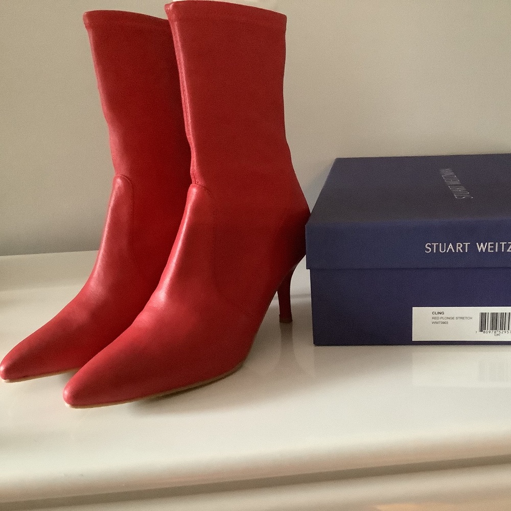 Stuart Weitzman Red Size 6 Booties - image 2